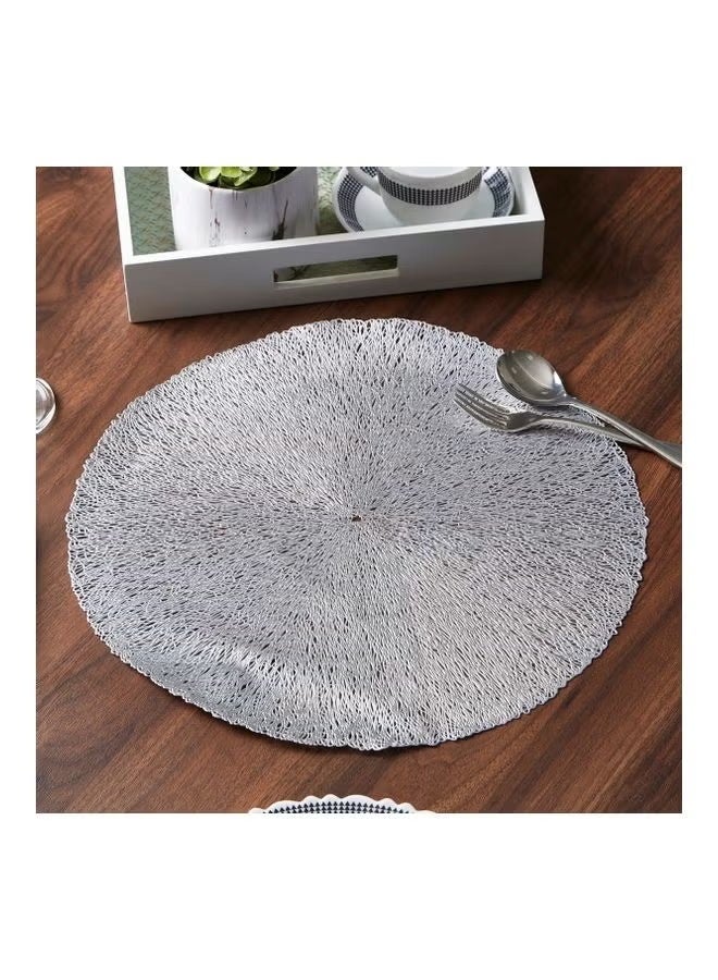 Dahlia Round Placemat Silver 38cm - Image 1